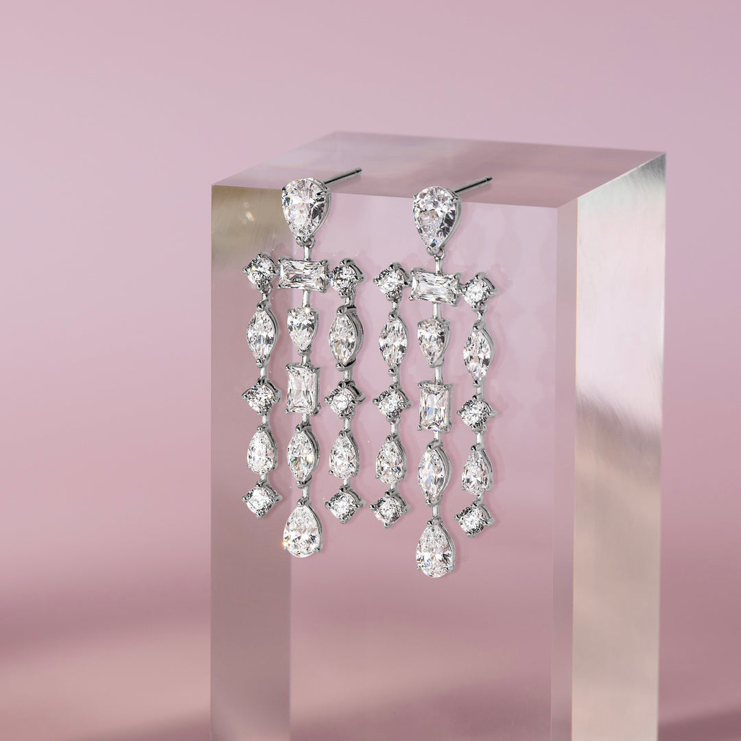 221E0564-01-Merii-Silver-multi-shaped-pear-cut--CZ-teardrop-dangle-chandelier-earrings
