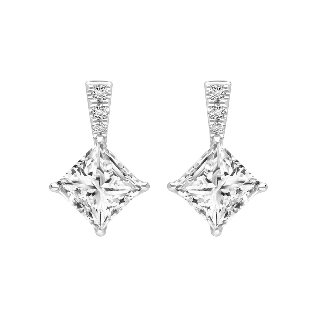 221E0602-01-Silver-Lozenge-Design-Princess-Cut-CZ-Drop-Earrings
