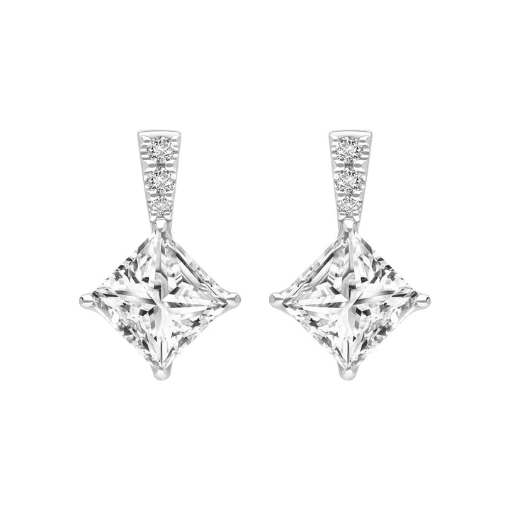 221E0602-01-Silver-Lozenge-Design-Princess-Cut-CZ-Drop-Earrings