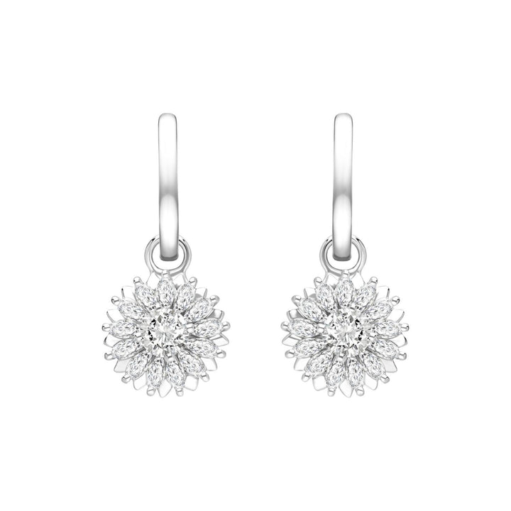 221E0604-01-silver-rhodium-plated-CZ-sunflower-hoop-earrings