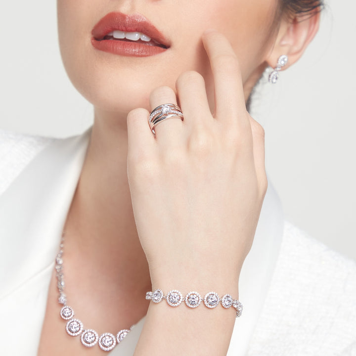 221L0292-01-Silver-CZ-round-design-link-bar-bracelet