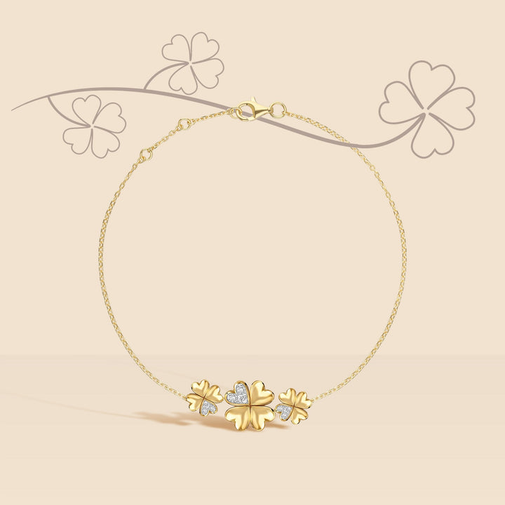 221L0316-01_Lucky-clover-silver-gold-plated-with-cz-clover-3-motifs-chain-bracelet