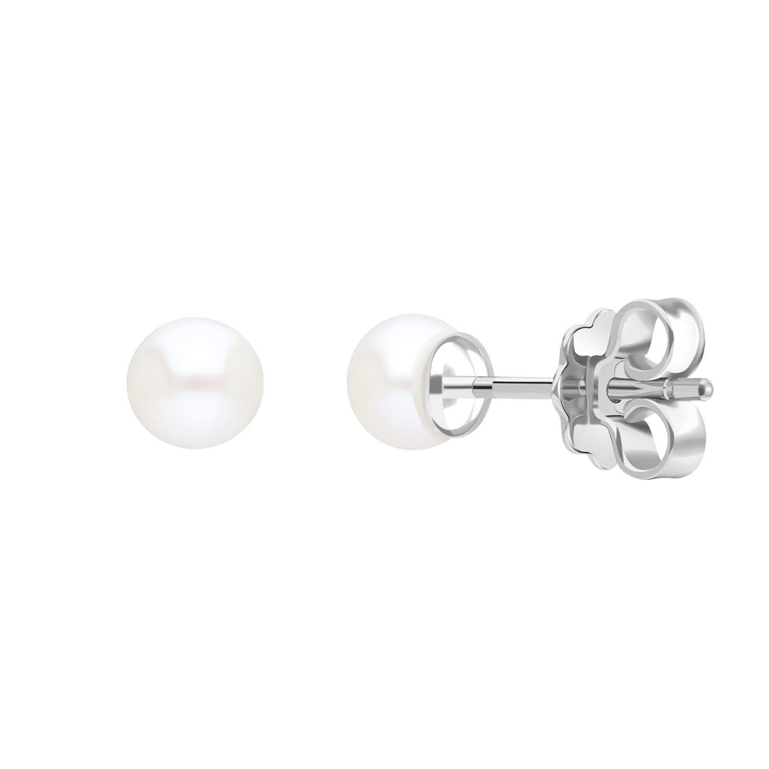 Classic Pearl: Silver Rhodium Pear CZ Drop & Freshwater Pearl Ear Jacket Earrings