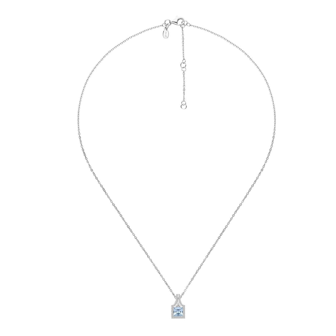 225N0185-01-Decorum-Silver-Rhodium-Plated-Synthetic-Aquamarine-Princess-Cut-Pendant-Necklace