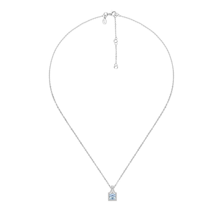 225N0185-01-Decorum-Silver-Rhodium-Plated-Synthetic-Aquamarine-Princess-Cut-Pendant-Necklace