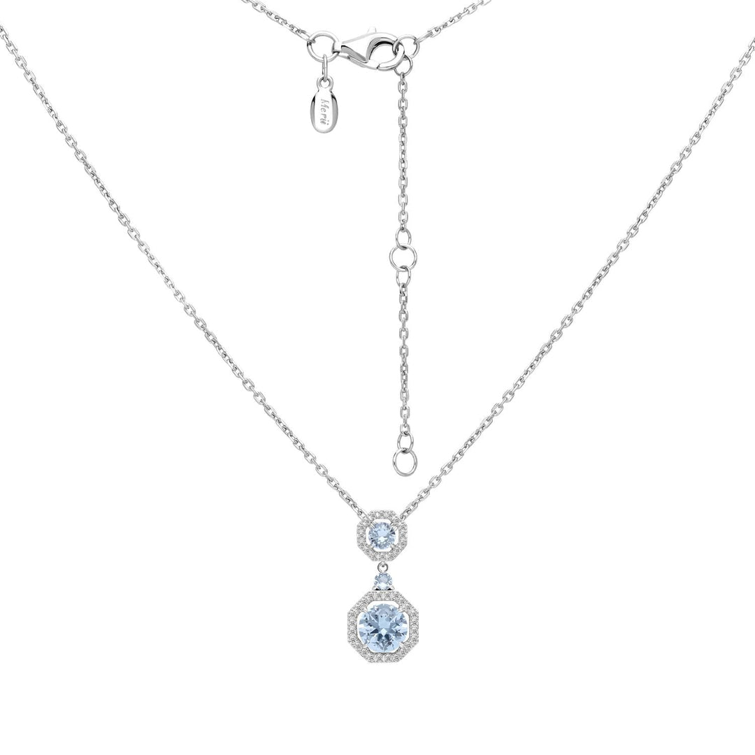 225N0187-01-Decorum-Silver-Rhodium-Plated-Synthetic-Aquamarine-Halo-Pendant-Necklace