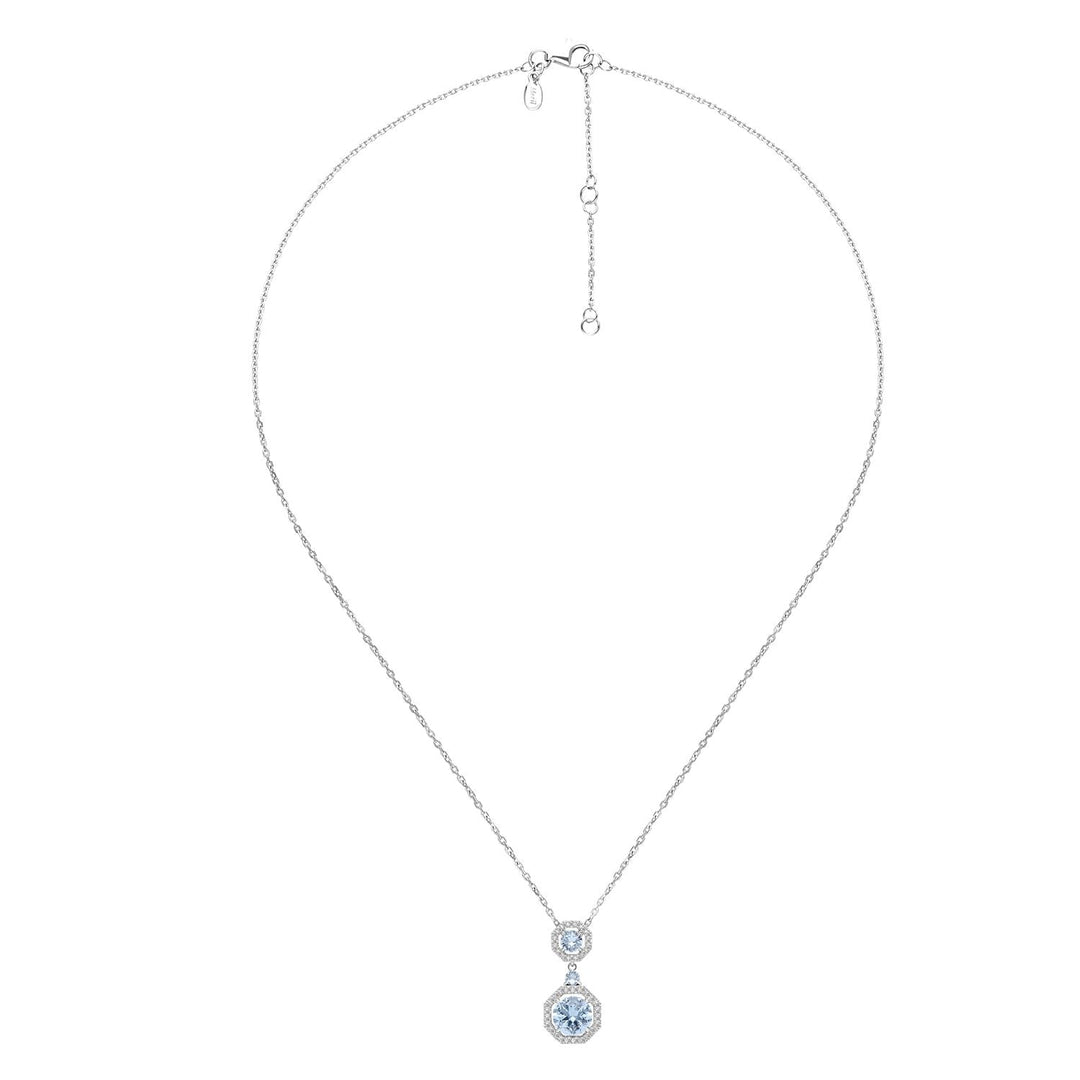 225N0187-01-Decorum-Silver-Rhodium-Plated-Synthetic-Aquamarine-Halo-Pendant-Necklace
