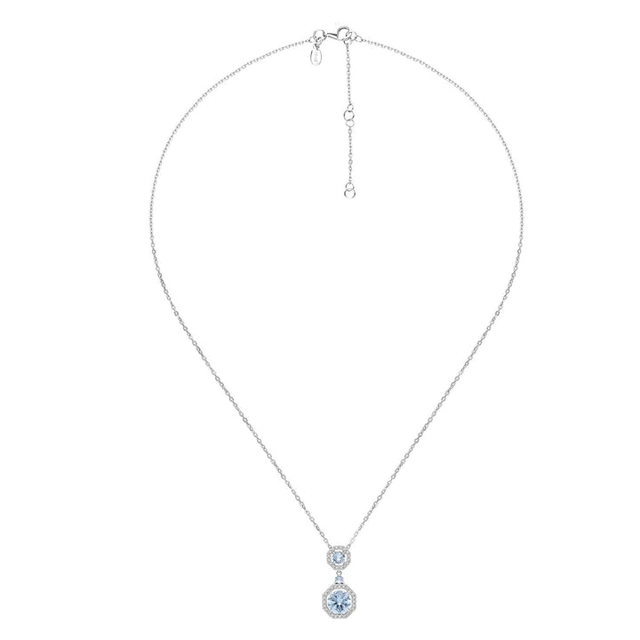 225N0187-01-Decorum-Silver-Rhodium-Plated-Synthetic-Aquamarine-Halo-Pendant-Necklace