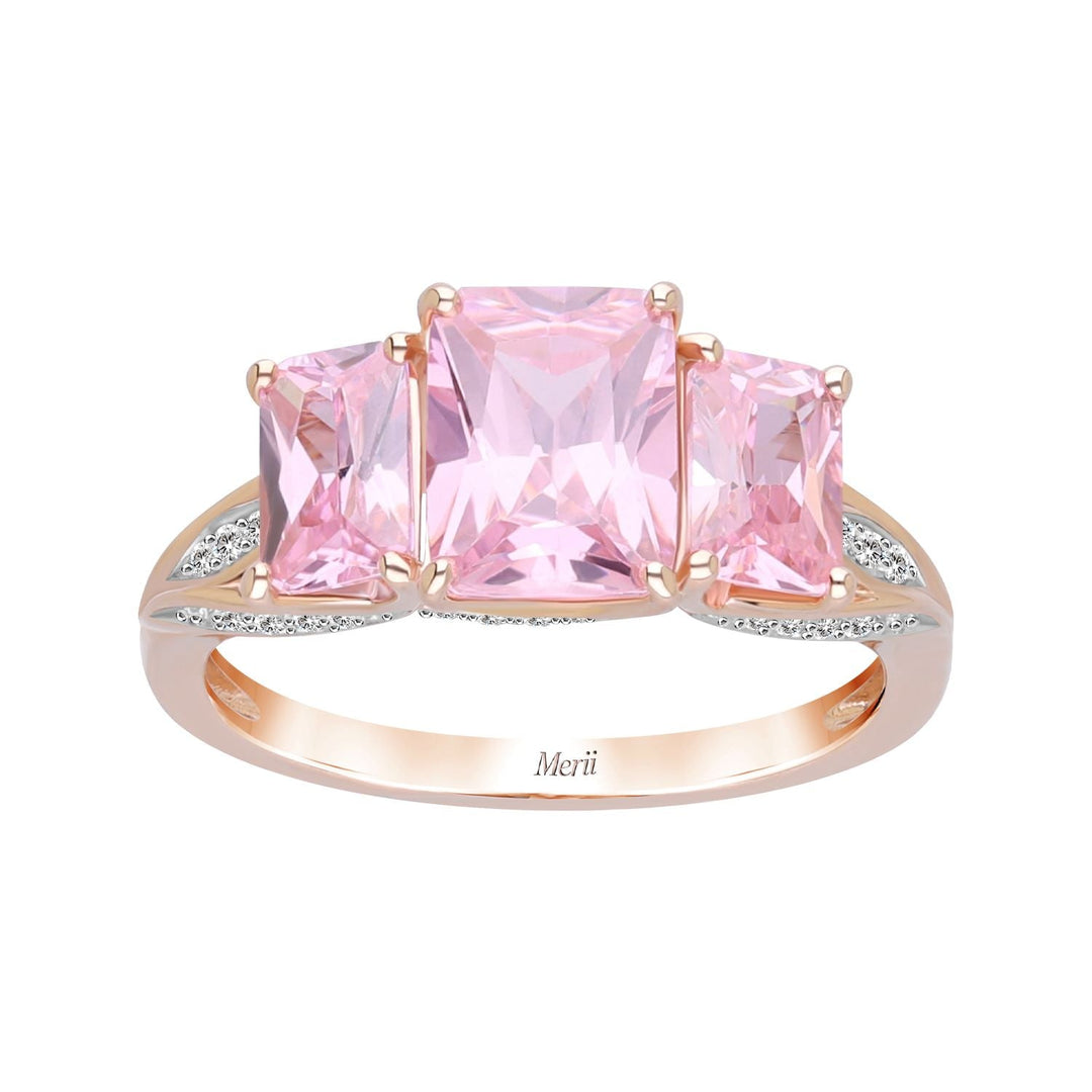 225R0165-01-Decorum-Rose-Gold-Plated-Silver-Radiant-Cut-Pink-Cubic-Zirconia-Ring-with-CZ-Accents