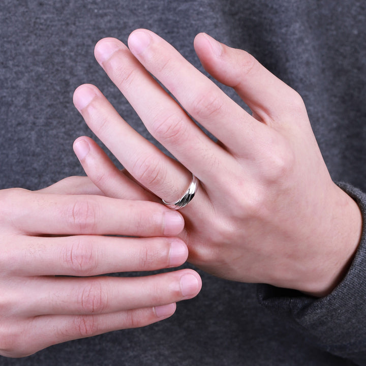 201R1522-01-8_Couple_Ring_925_Sterling_silver plain_groove_ring