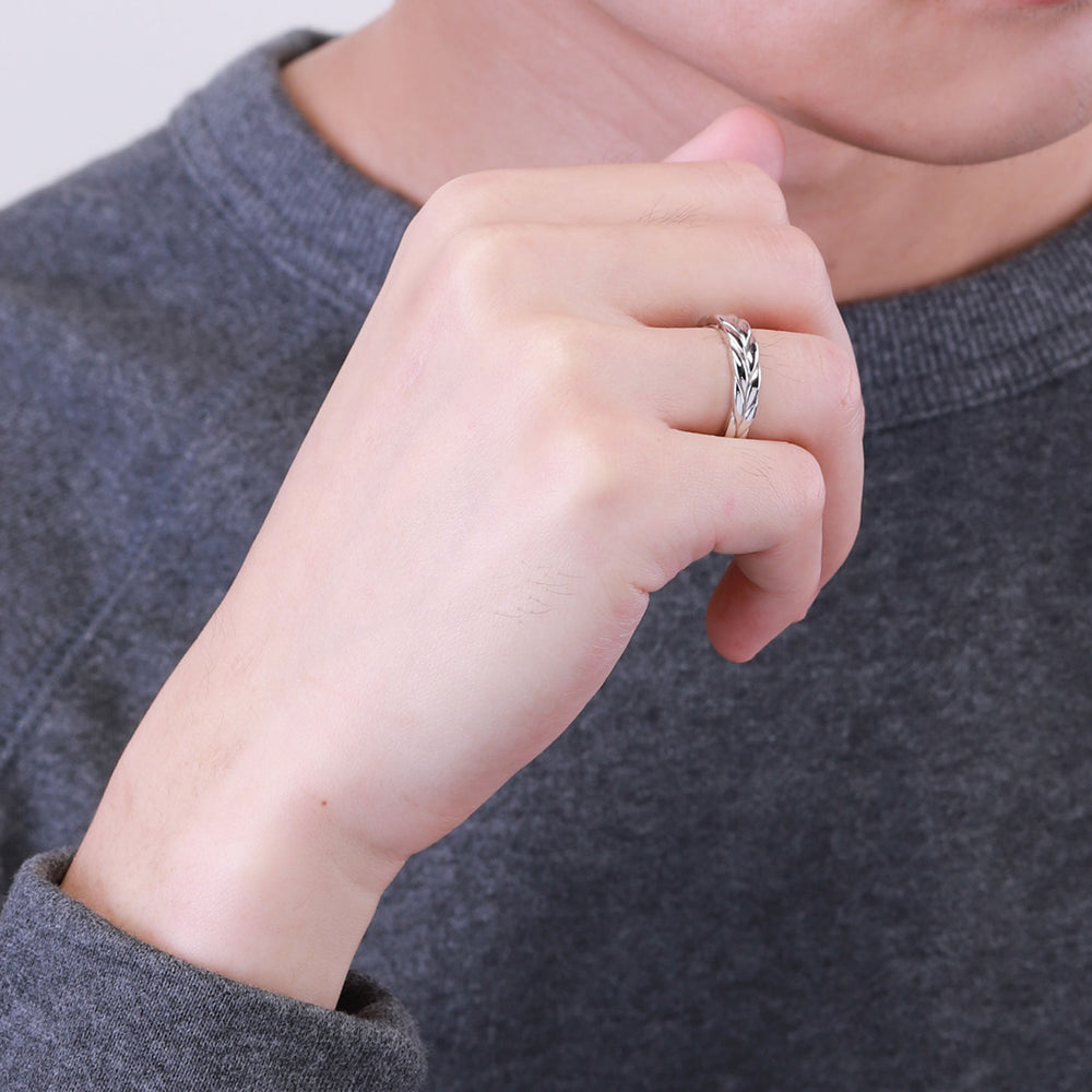 201R1591-01-8_Couple_Ring_Men's_Ring_Sterling_silver_and_Rhodium_Plated