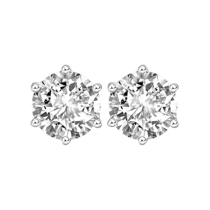 221E0008-01_Merii_100_Cut__Classic_Stud_Earrings_Round_shape_Sterling_Silver_0.50_ct_(5.2_mm.)