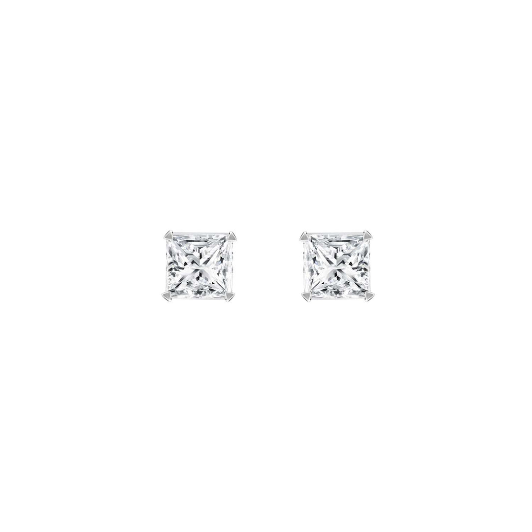 221E0036-01_Silver_princess_cut_CZ_solitaire_stud_earrings