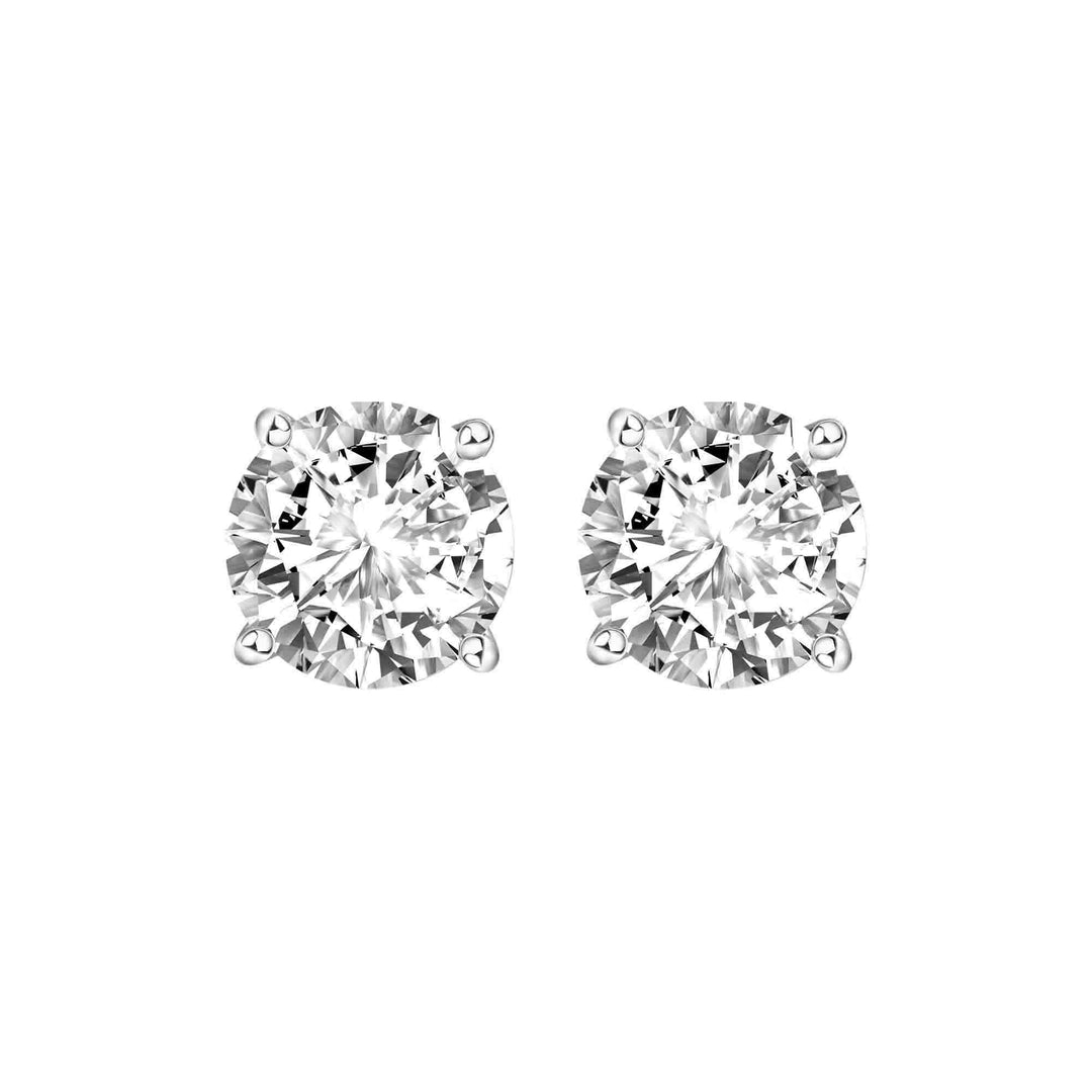 221E0168-01_Merii_100_Cut__Classic_Stud_Earrings_Round_shape_Sterling_Silver0.35_ct._(4.6_mm.)