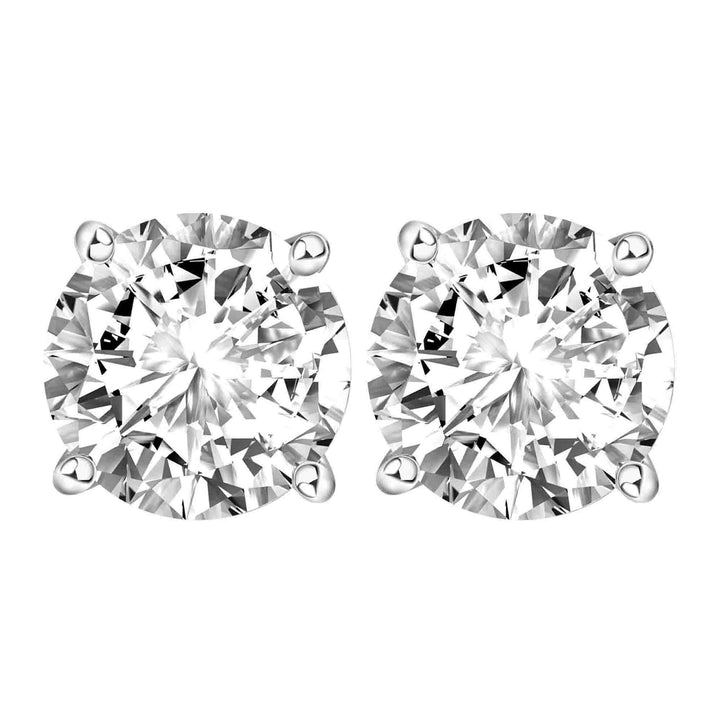 221E0178-01_Merii_100_Cut__Classic_Stud_Earrings_Round_shape_Sterling_Silver_3.00_ct.(9.4_mm.)