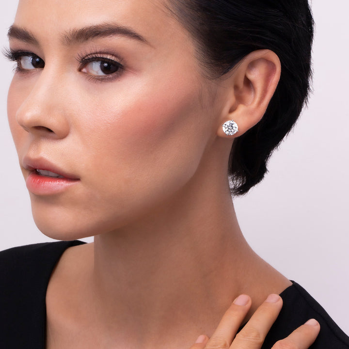 221E0178-01_Merii_100_Cut__Classic_Stud_Earrings_Round_shape_Sterling_Silver_3.00_ct.(9.4_mm.)