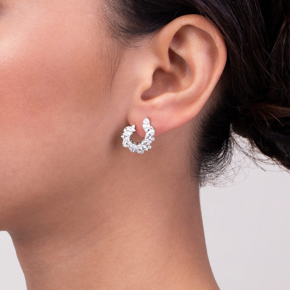 221E0203_01_Laureate_Silver_cz_fancy_shape_leaf_bridal_cluster_stud_earrings