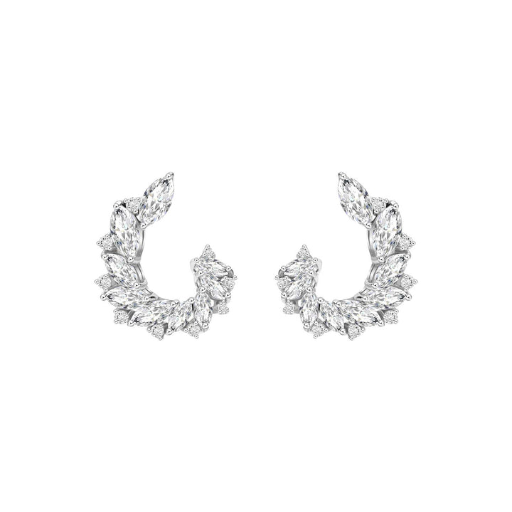 221E0203_01_Laureate_Silver_cz_fancy_shape_leaf_bridal_cluster_stud_earrings