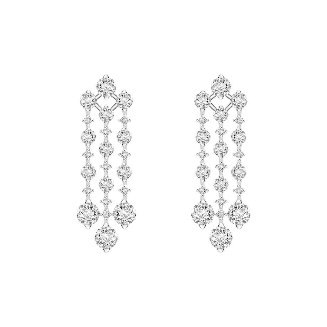 221E0234-01_Silver_CZ_three_row_dangle_earrings
