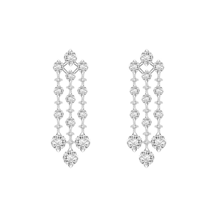 221E0234-01_Silver_CZ_three_row_dangle_earrings
