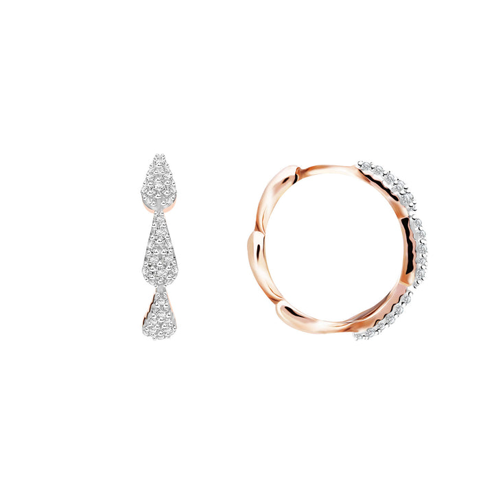221E0278-01_925 Sterling Silver CZ Hoop Earrings