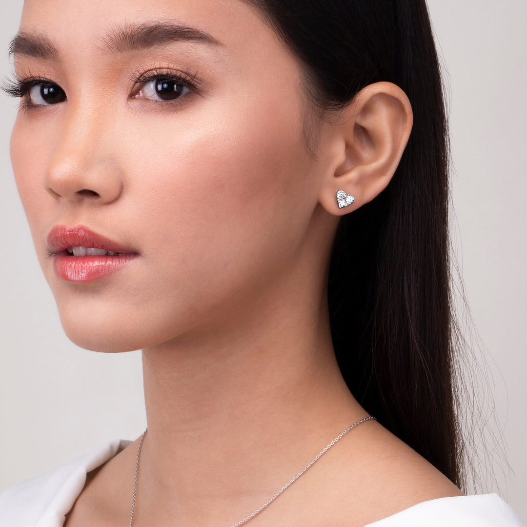 221E0384-01_To_have_and_to_hold__Cluster_fancy_shape_in_Heart_earrings_studs_Sterling_silver_and_Rhodium_Plated