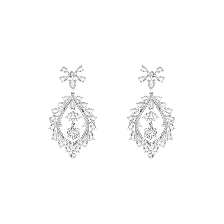 221E0388-01-Silver-100-facets -CZ-mesmera-chandelier-dangle-earrings