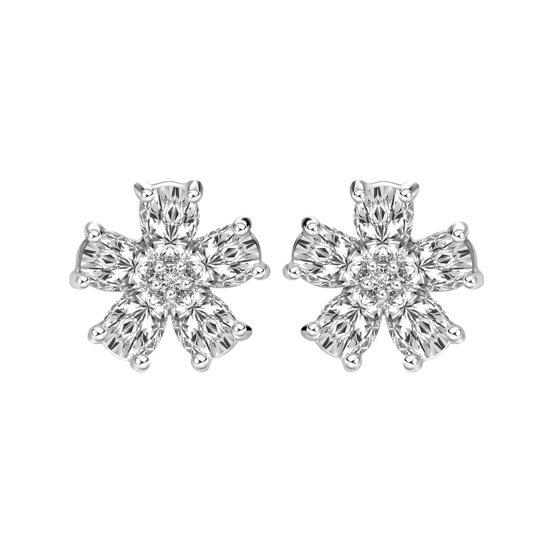 221E0401-01_Merii_FRESH_AS_A_DAISY__Daisy_flower_stud_Earrings_minimal_cubic_zirconia_Sterling_silver_and_Rhodium_Plated
