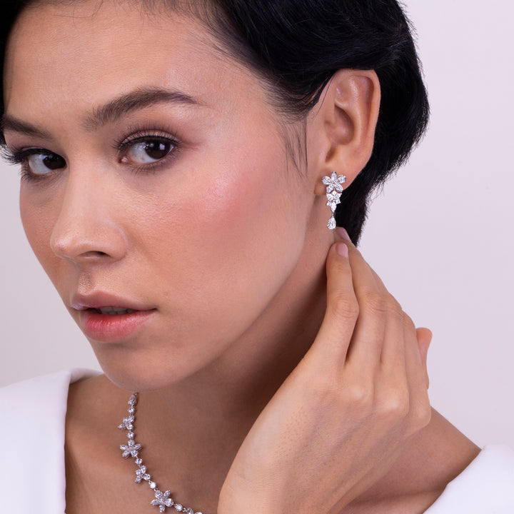 221E0405-01_Orchid_Delirium_Orchid_flower_Elegant_and_gorgeous_earrings_Sterling_silver_and_Rhodium_Plated