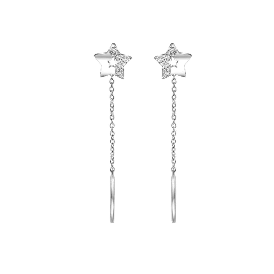 221E0418-01_Memento_White_gold_plated_sterling_silver_925_star_chain_earrings