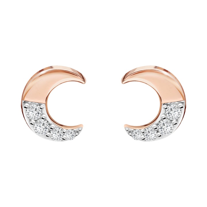 221E0422-01_Memento_Moon_stud_earrings_cubic_zirconia_Sterling_silver_and_Rose_gold_Plated