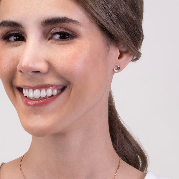 221E0422-01_Memento_Moon_stud_earrings_cubic_zirconia_Sterling_silver_and_Rose_gold_Plated