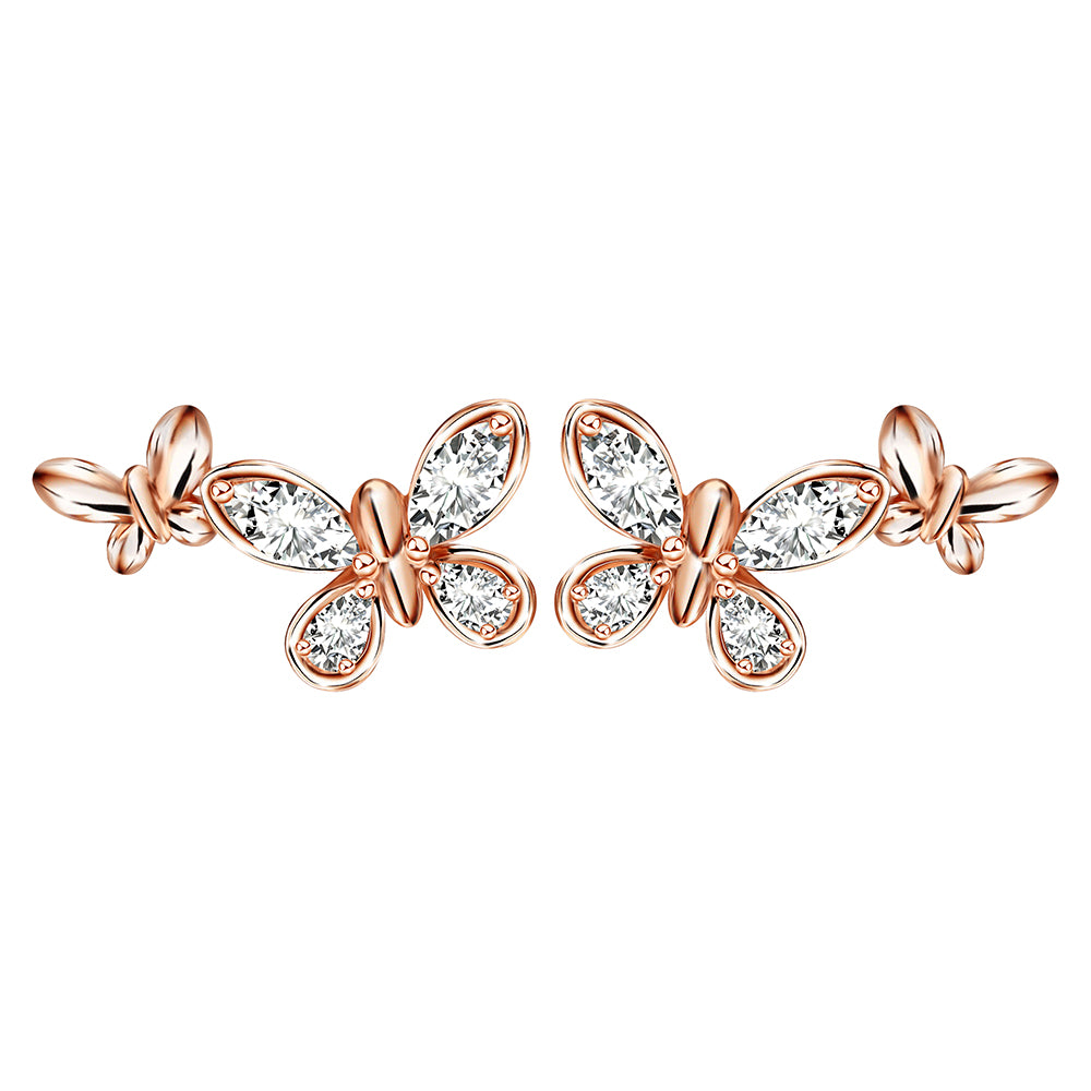 221E0443-01_Papillon_Rose_gold_plated_sparkly_double_butterflies_stud_earrings