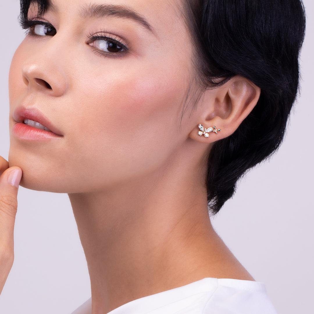 221E0443-01_Papillon_Rose_gold_plated_sparkly_double_butterflies_stud_earrings