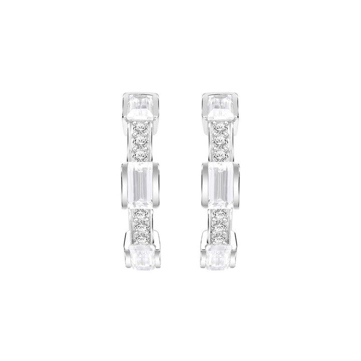 221E0453-01_Quadri_925_Sterling_silver_baguette_channel_and_prong_set_half_hoops_cubic_zirconia_stud_earrings,_15.35_mm.