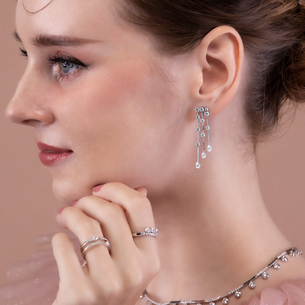 221E0464-01-Silver-pear-cut-cz-drop-earrings