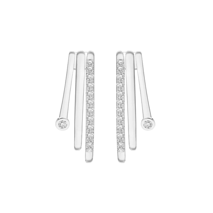 221E0508-01-221E0517-01-Silver-CZ-shiny-star-cuff-stud-earrings