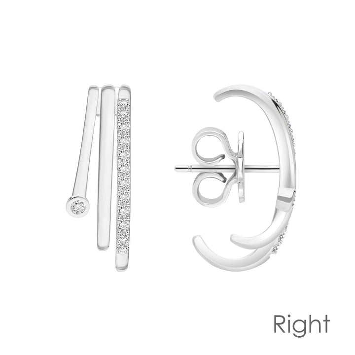 221E0508-01-221E0517-01-Silver-CZ-shiny-star-cuff-stud-earrings