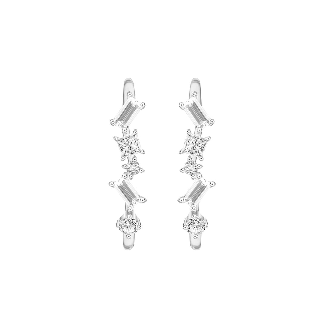 221E0510-01-221E0519-01-Silver-CZ-stackable-star-cuff-stud-earrings