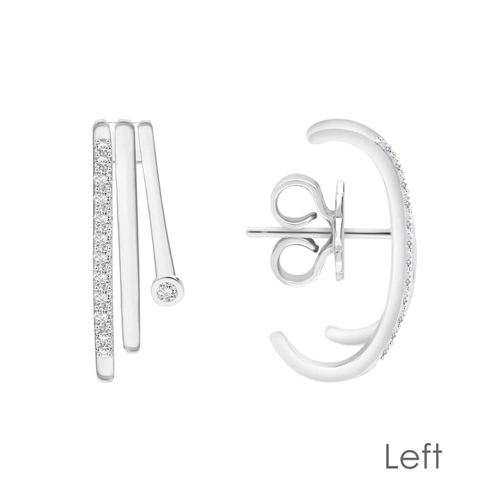 221E0508-01-221E0517-01-Silver-CZ-shiny-star-cuff-stud-earrings