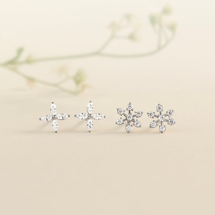 221E0544-01-Merii-Silver-CZ-four-leaf-stud-earrings