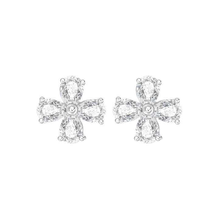221E0545-01-Merii-Silver-CZ-four-leaf-flower-stud-earrings