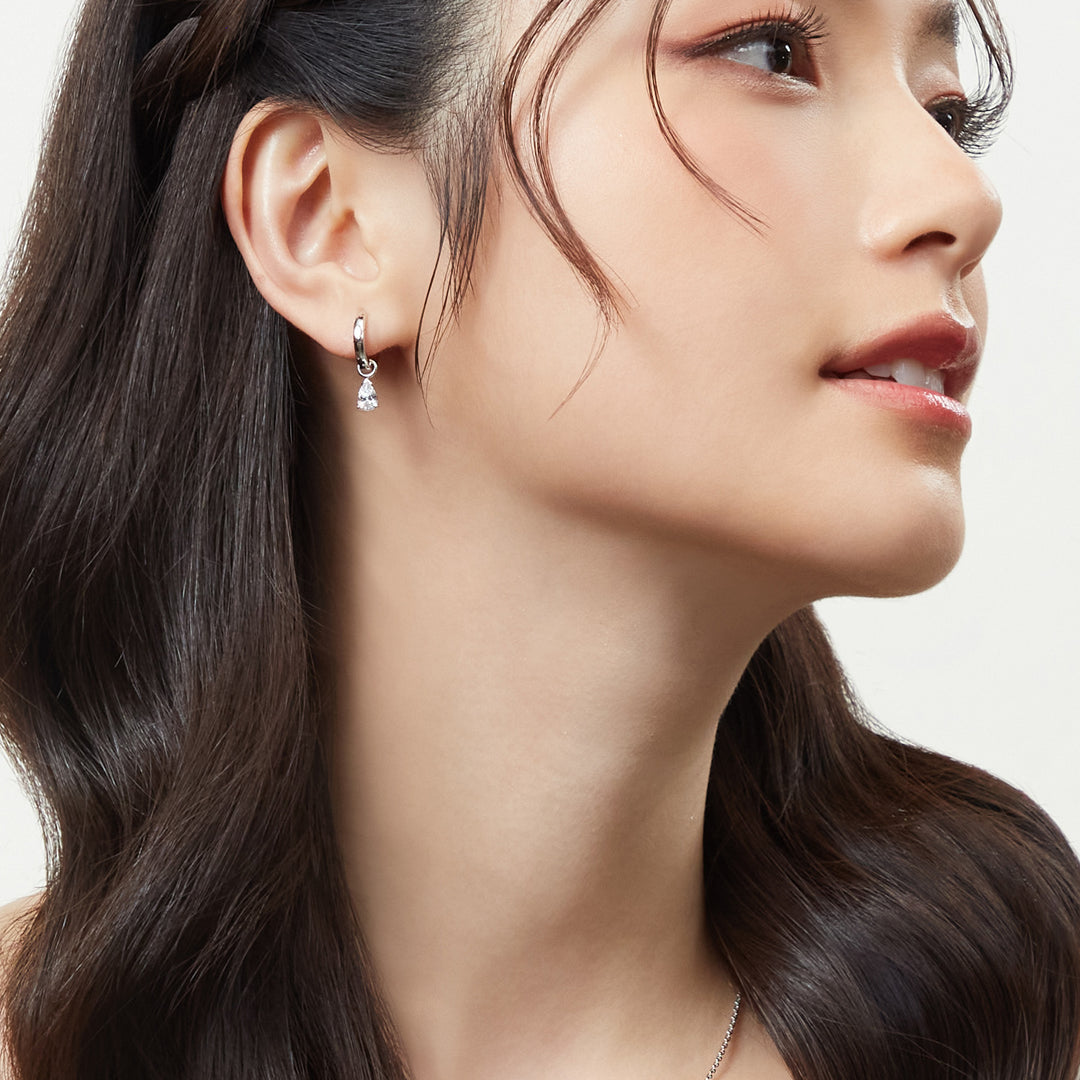 221E0553-01-Merii-Silver-CZ-pear-drop-huggie-earrings