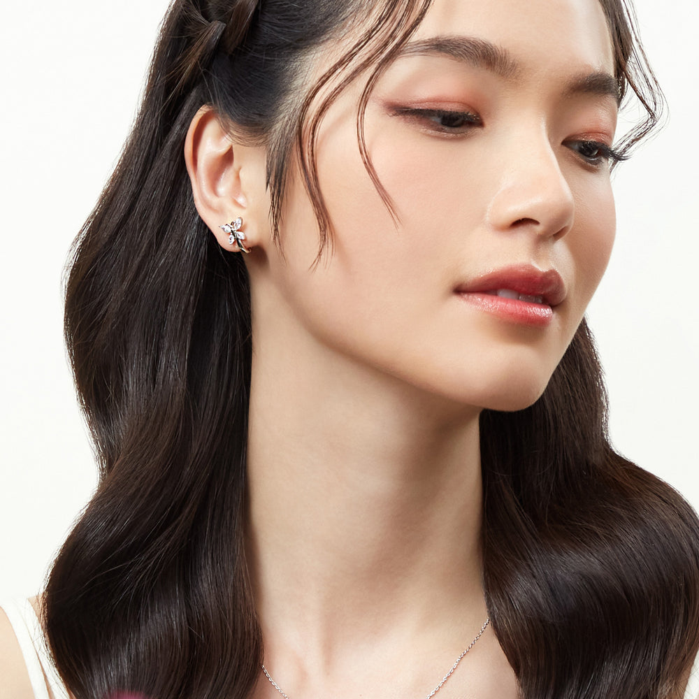 221E0554-01-Merii-Silver-CZ-butterfly-clip-hoop-earrings