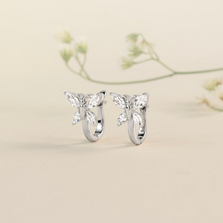 221E0554-01-Merii-Silver-CZ-butterfly-clip-hoop-earrings