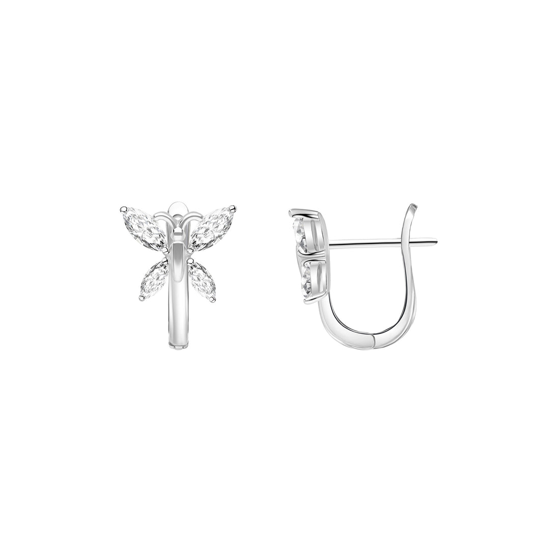 221E0554-01-Merii-Silver-CZ-butterfly-clip-hoop-earrings