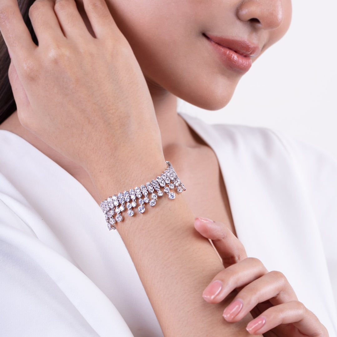 221L0160-01_Silver_CZ_three_row_tennis_bracelet