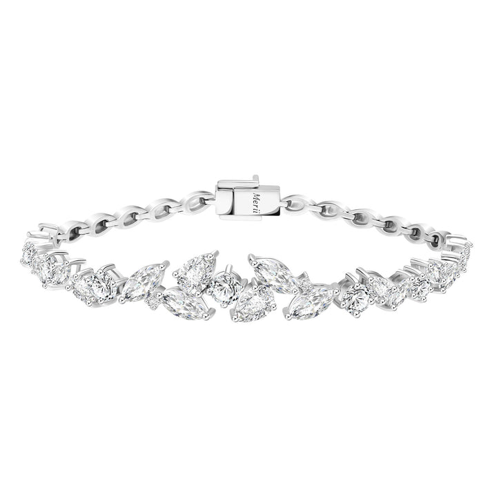 221L0183-01_Silver_CZ_leaf_bracelet