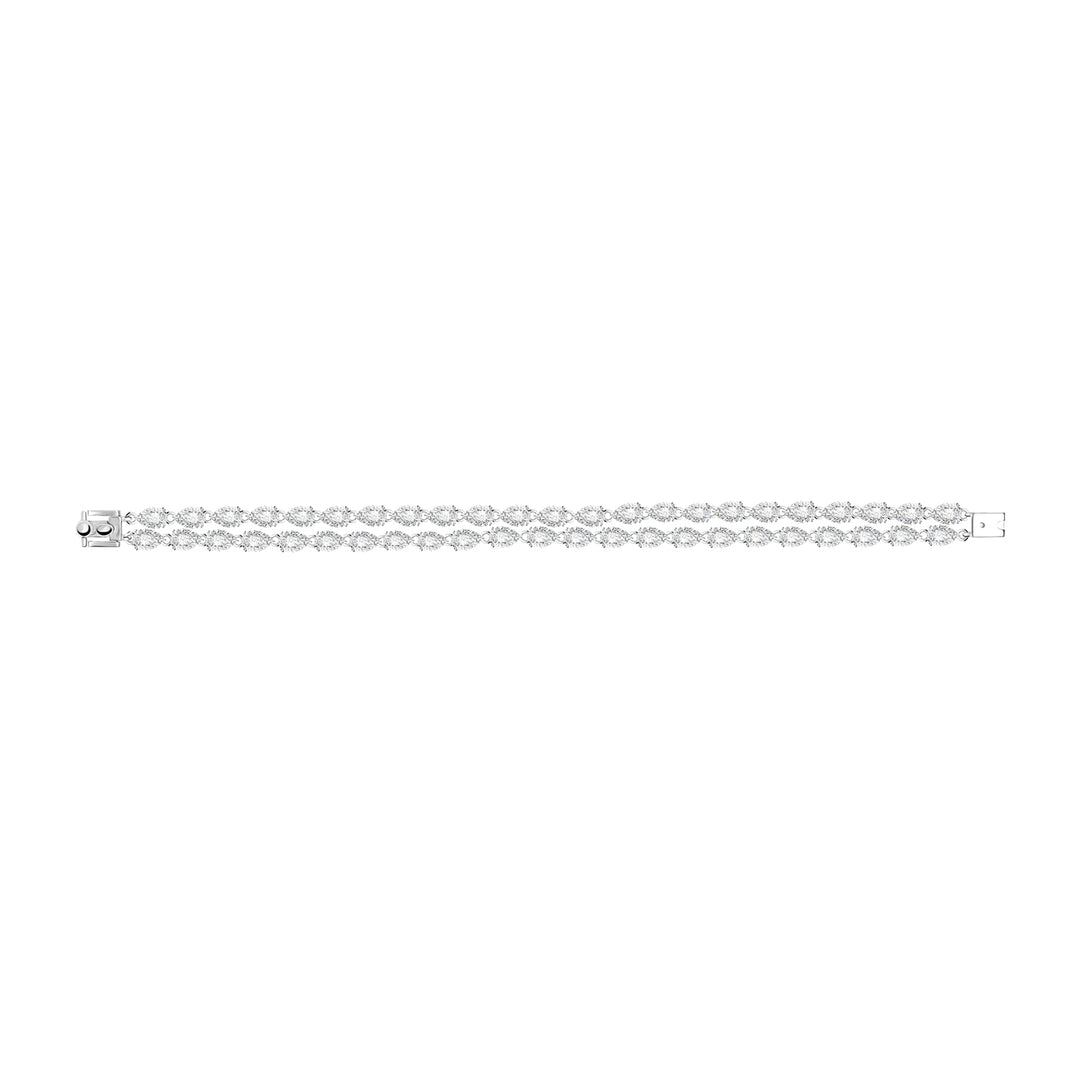 221L0255-01_Silver_CZ_pear_tennis_bracelet