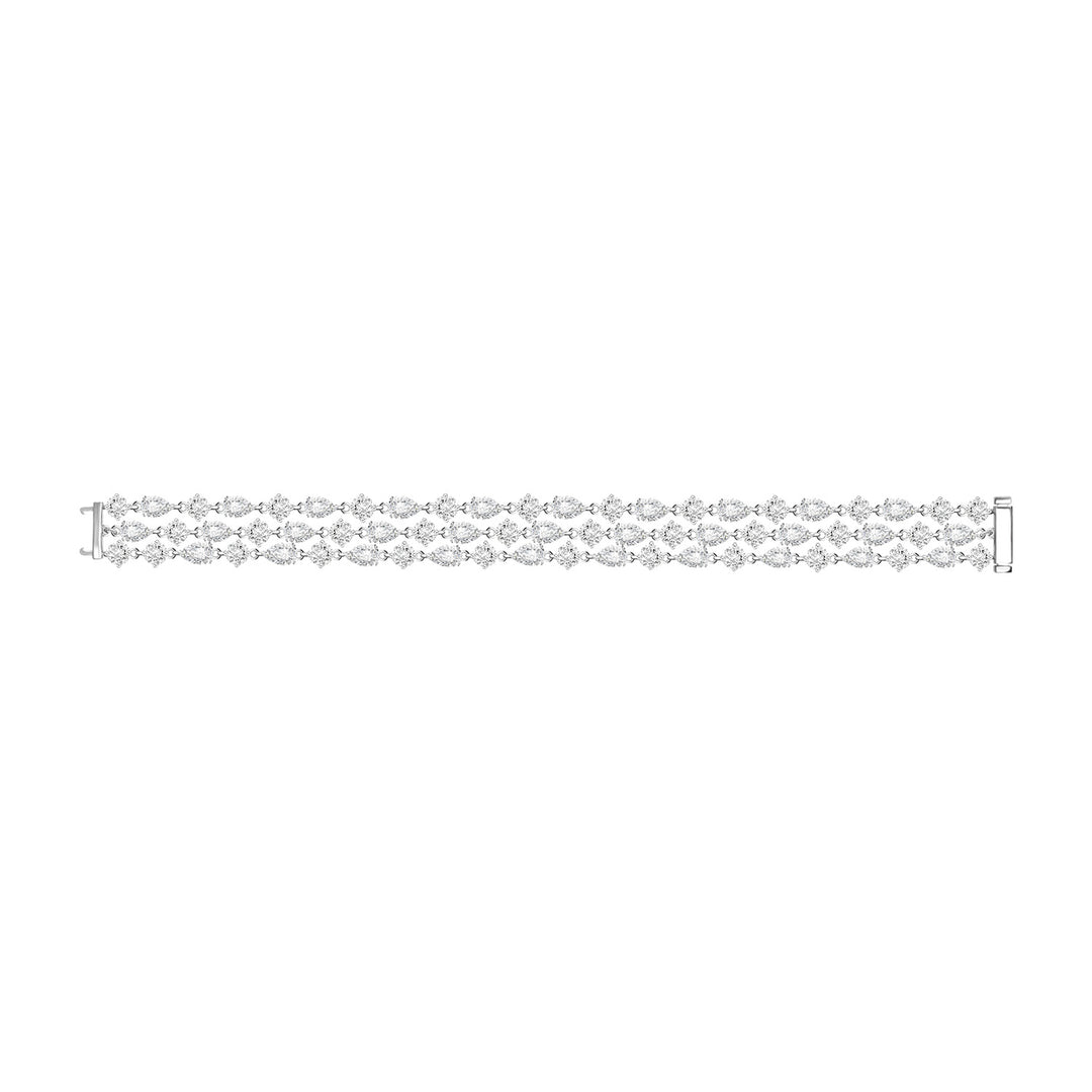 221L0258-01_Silver_CZ_three_row_bracelet